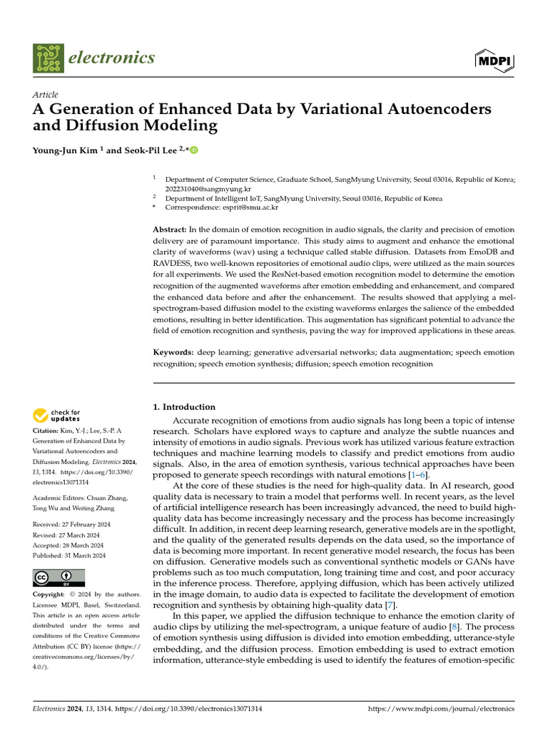 Electronics 13 01314 v3 | PDF | Computer Vision | Cognitive Science