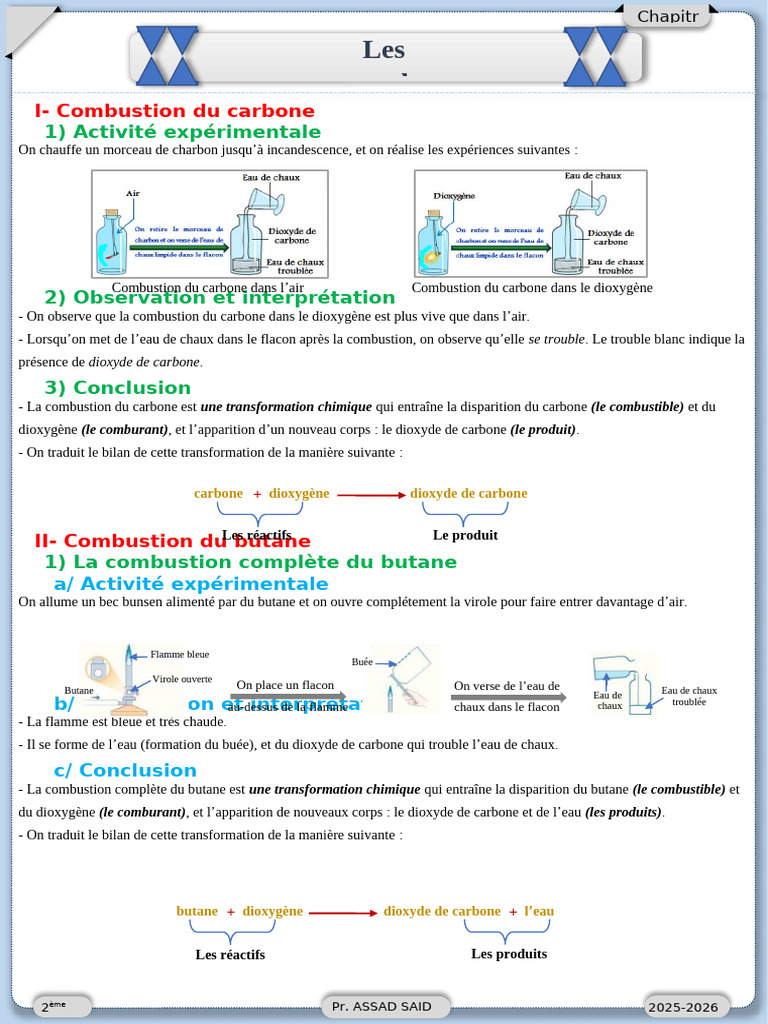 Combustions : Carbone et Butane | PDF | La combustion | Combustible