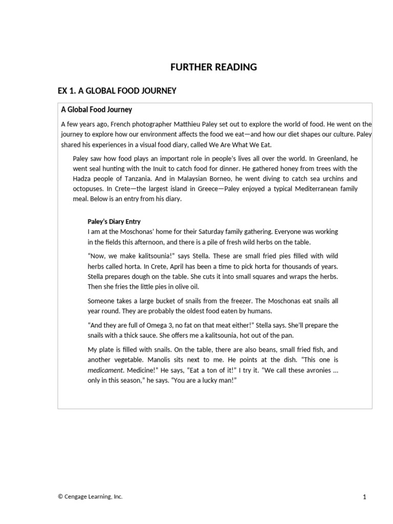 Further Reading | PDF | Meal | Lunch