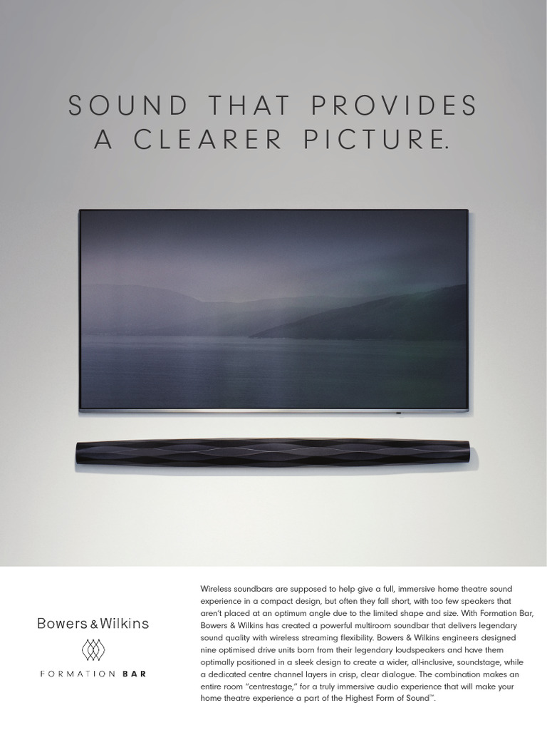 Bowers & Wilkins Formation Bar Review | PDF | Apple Tv | Loudspeaker