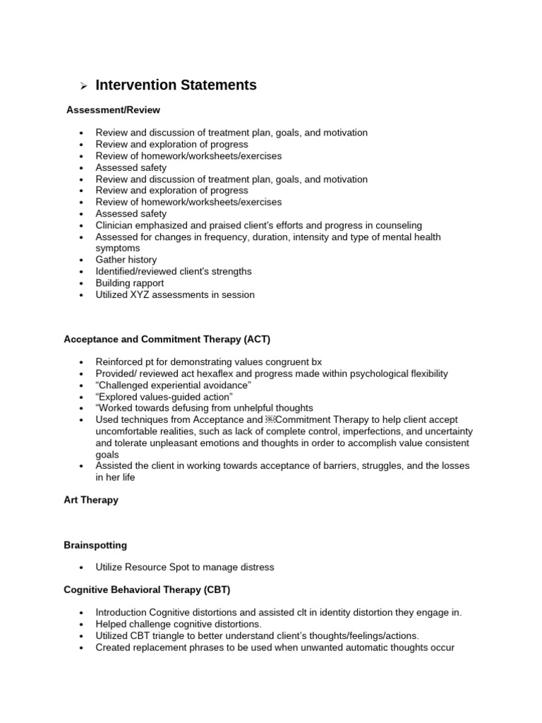 Comprehensive Therapy Techniques Overview | PDF | Attachment Theory ...
