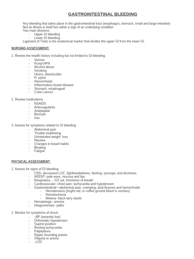 Understanding Gastrointestinal Bleeding | PDF | Blood | Diseases And ...