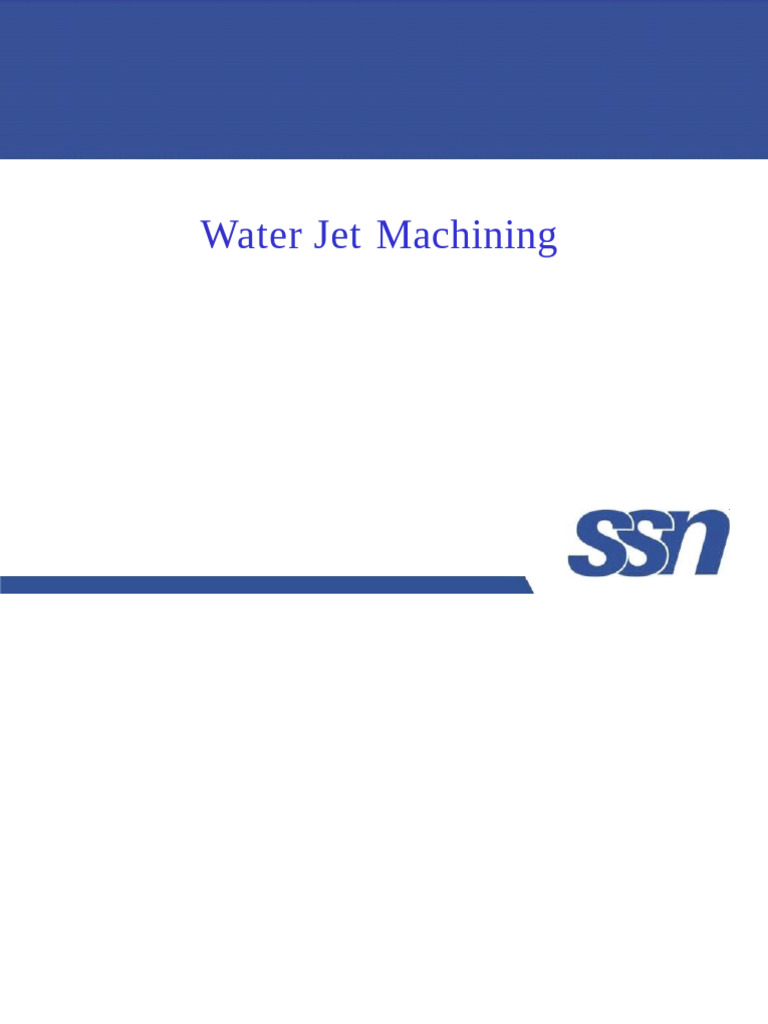 Water Jet Machining | PDF | Machining | Jet Engine