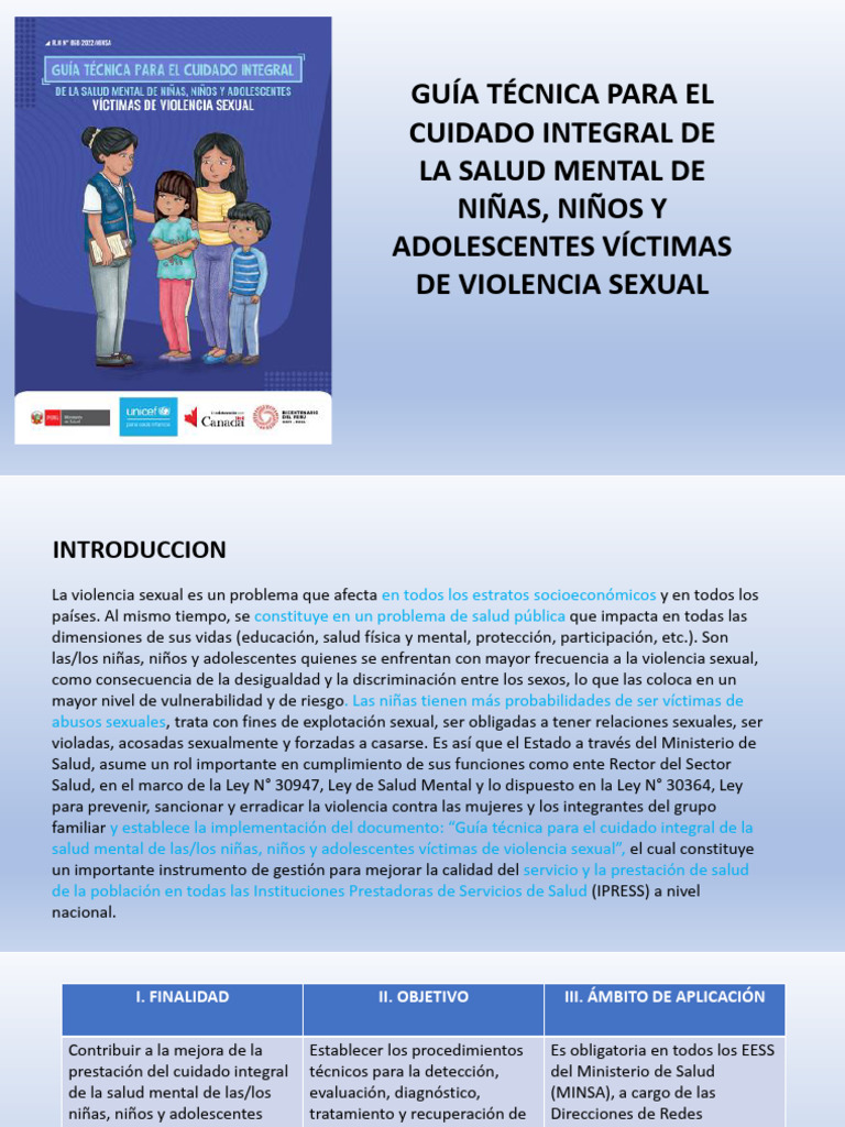 Cuidado Integral de Salud Mental en NNA | PDF | Salud mental | Violencia
