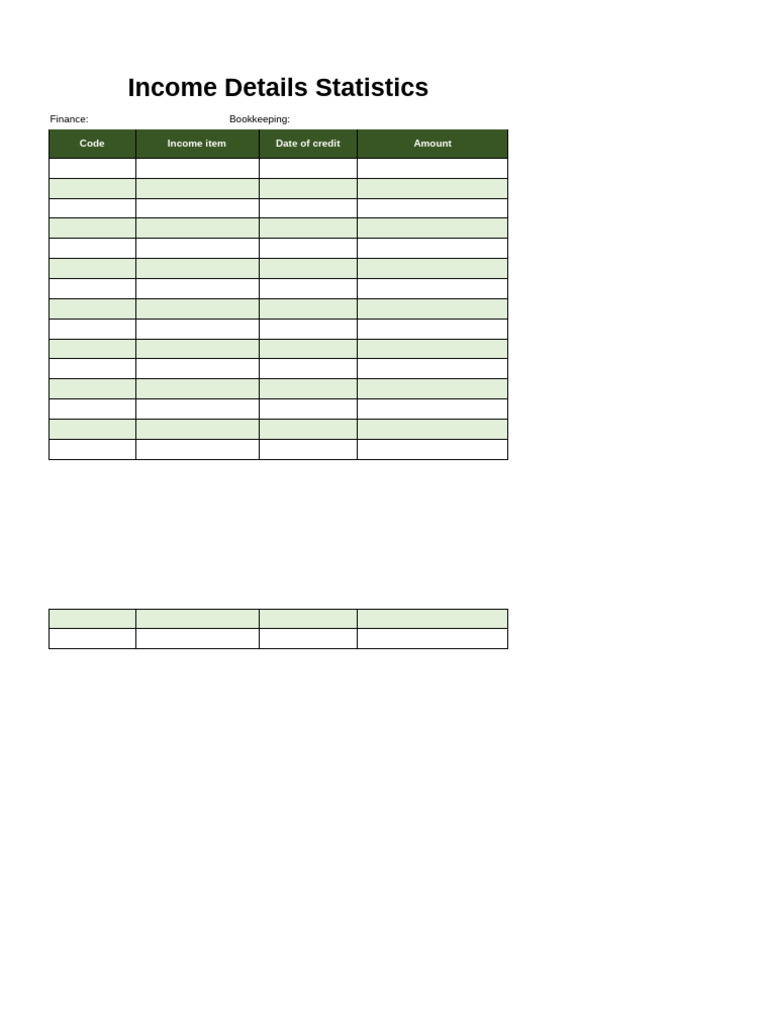 Income Statistics and Bookkeeping Data | PDF