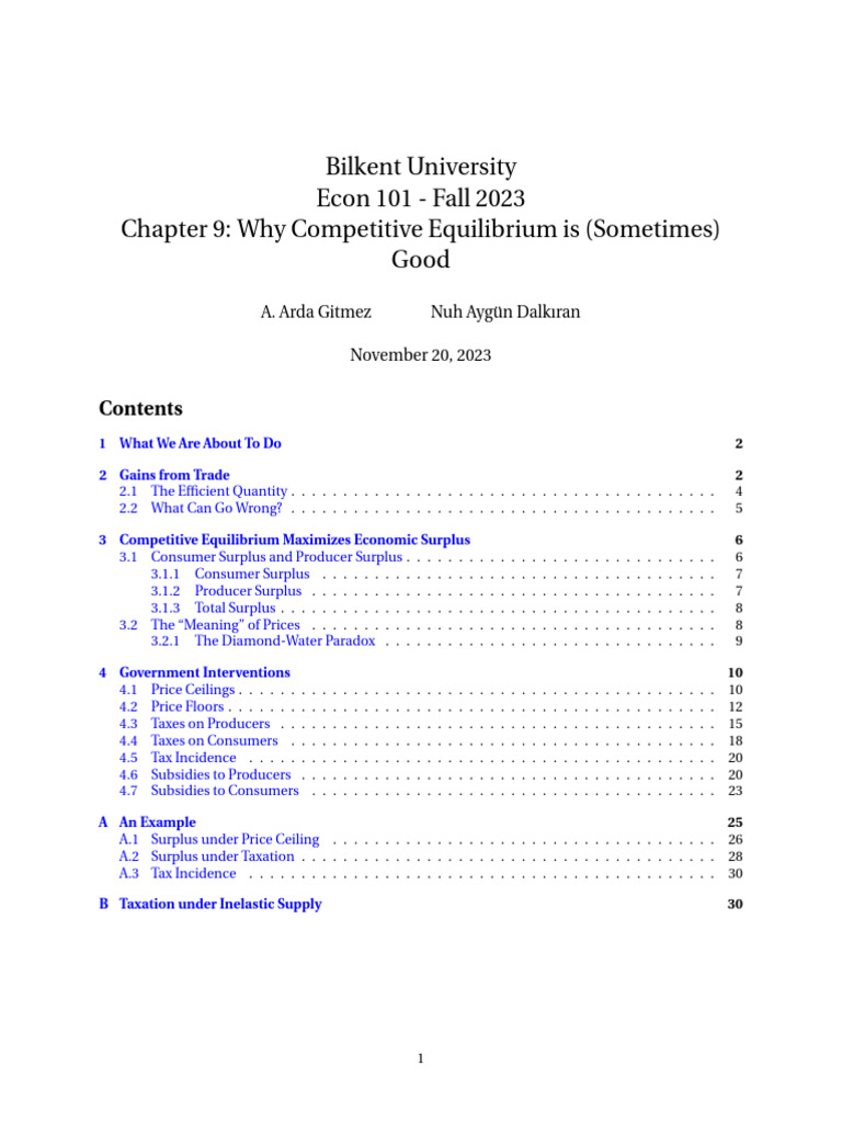 Competitive Equilibrium in Economics | PDF | Economic Surplus ...