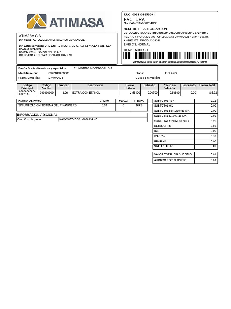 ATIMASA-01-048-050-000204630 | PDF | Finanzas del gobierno | Impuestos