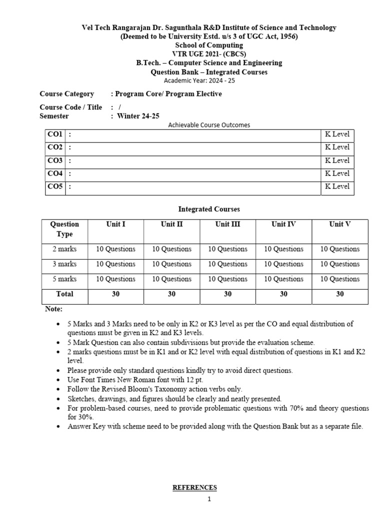 Computer Science Question Bank 2024 | PDF | Cognitive Science | Learning
