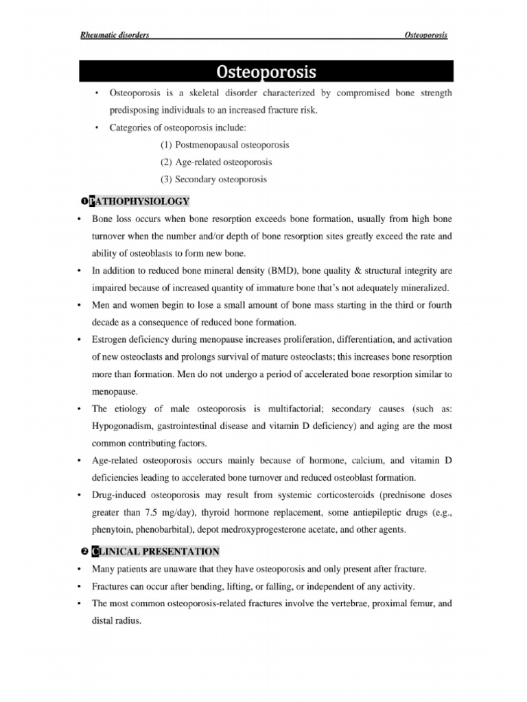 Osteoporosis | PDF