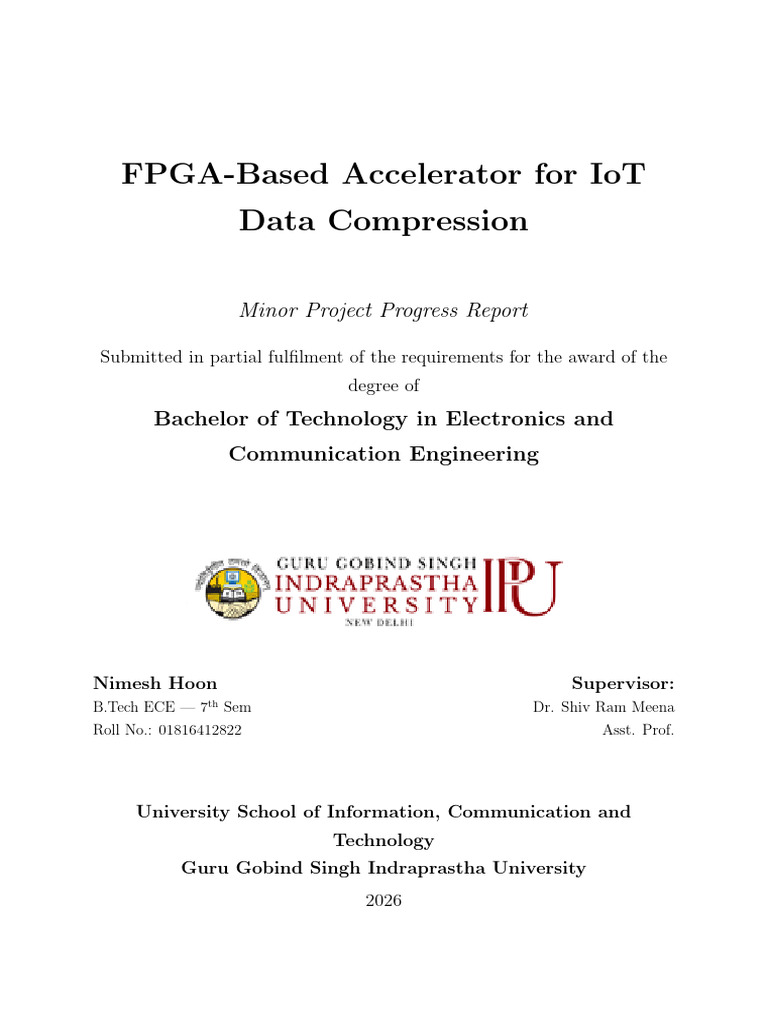 FPGA IoT Data Compression Accelerator | PDF | Data Compression ...