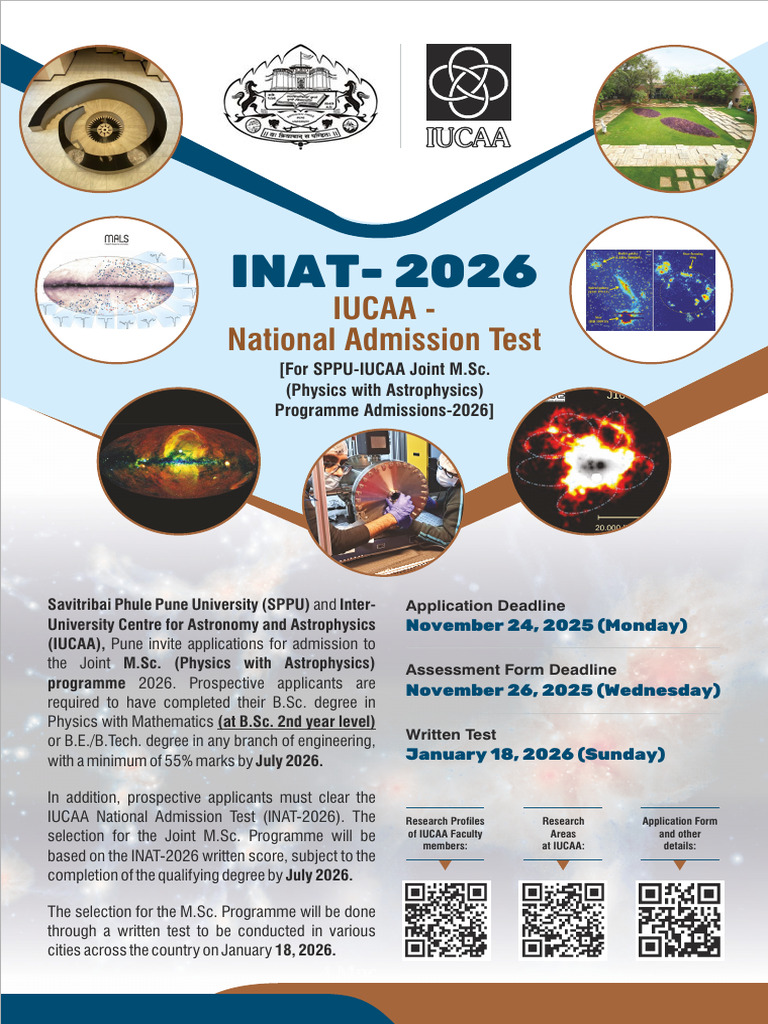 INAT 2026 Admission Details | PDF