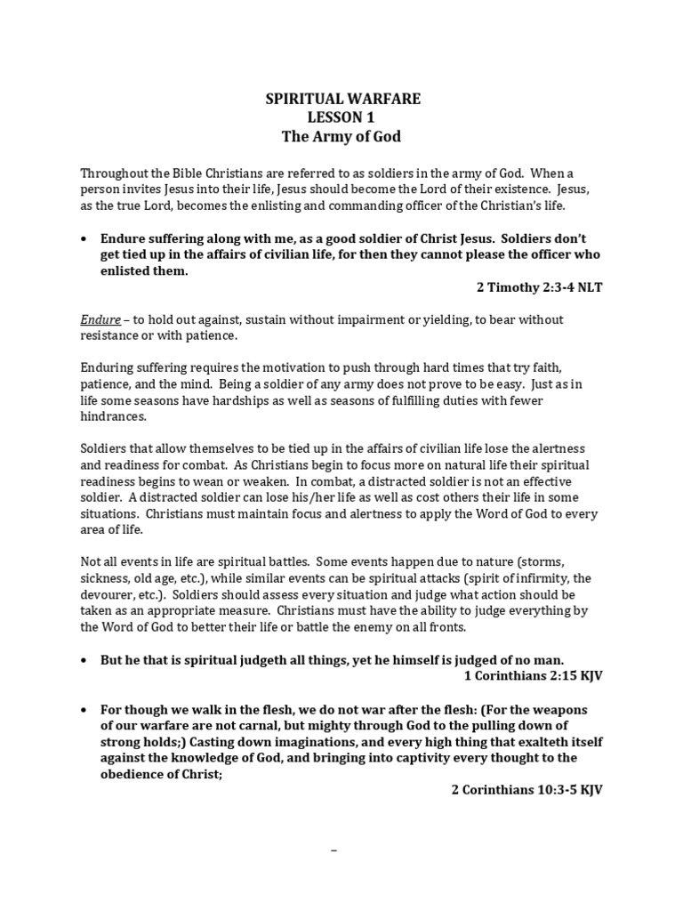 Spiritual Warfare | PDF | Jesus | Spiritual Warfare