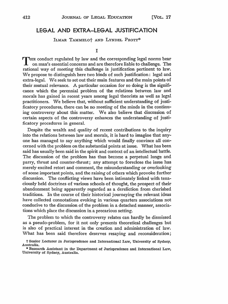 Legal and Extra-Legal Justification | PDF | Justice | Crime & Violence