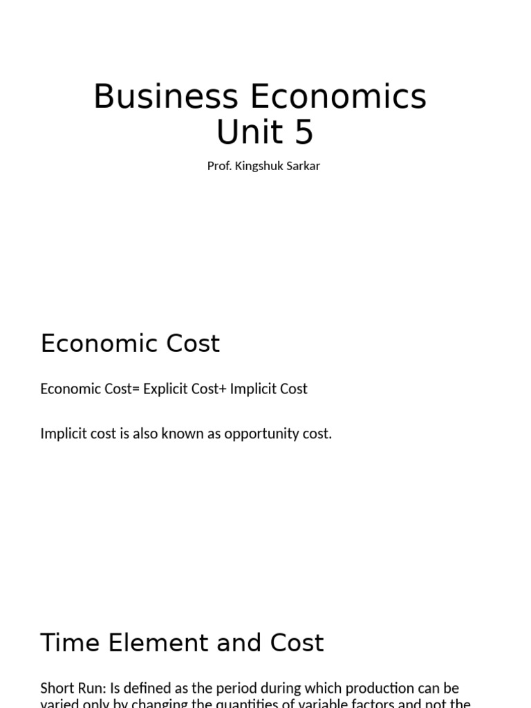 BE Unit 5 | PDF | Economies Of Scale | Average Cost