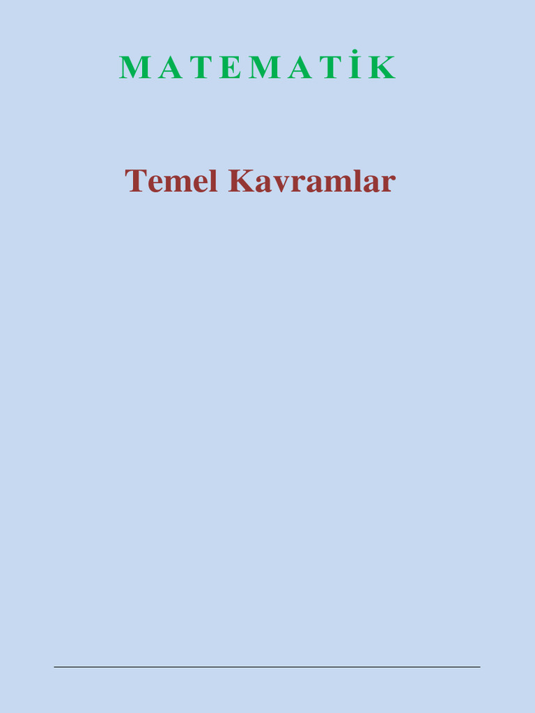 Temel Kavramlar | PDF