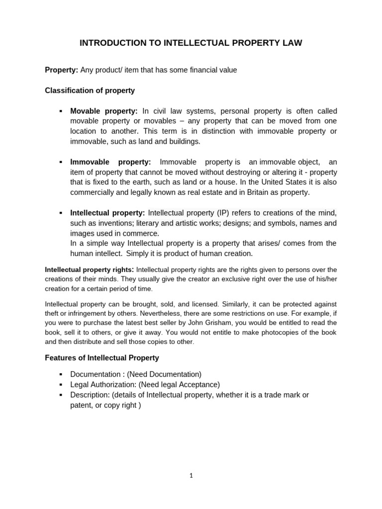Understanding Intellectual Property Law | PDF | Intellectual Property ...