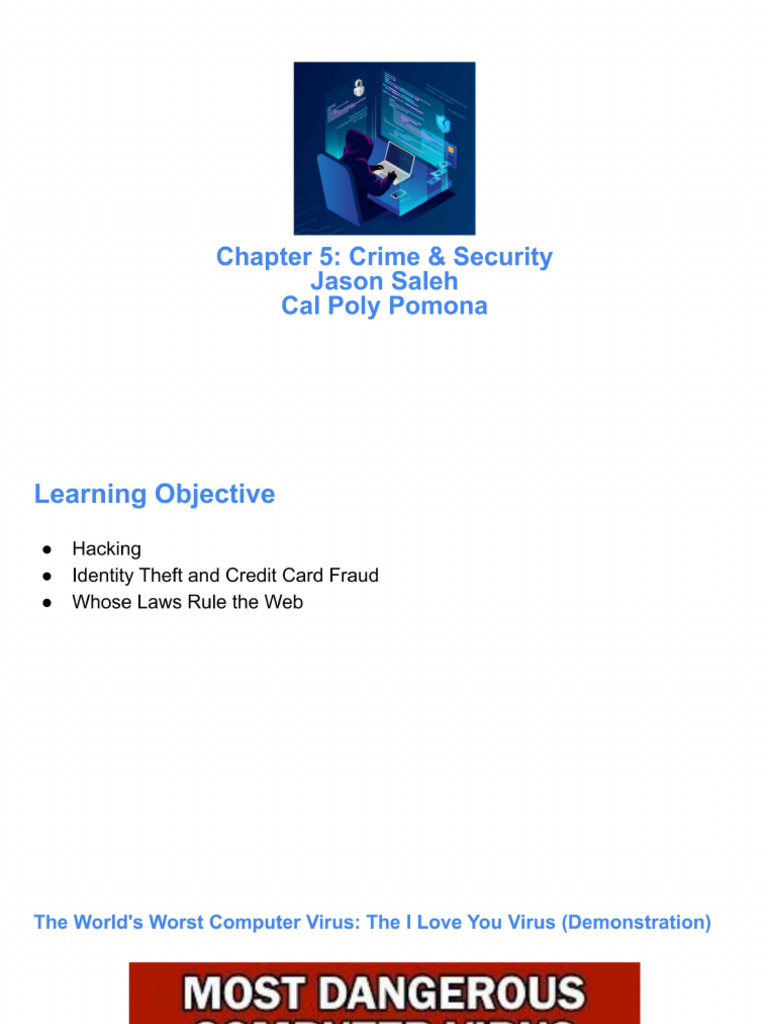 Chapter 5 - Crime & Security | PDF