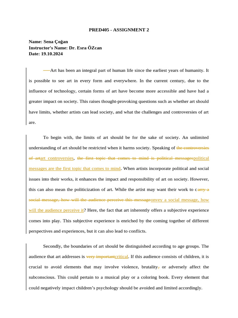 Art's Impact and Its Societal Limits | PDF | Adolescence | Behavioural ...