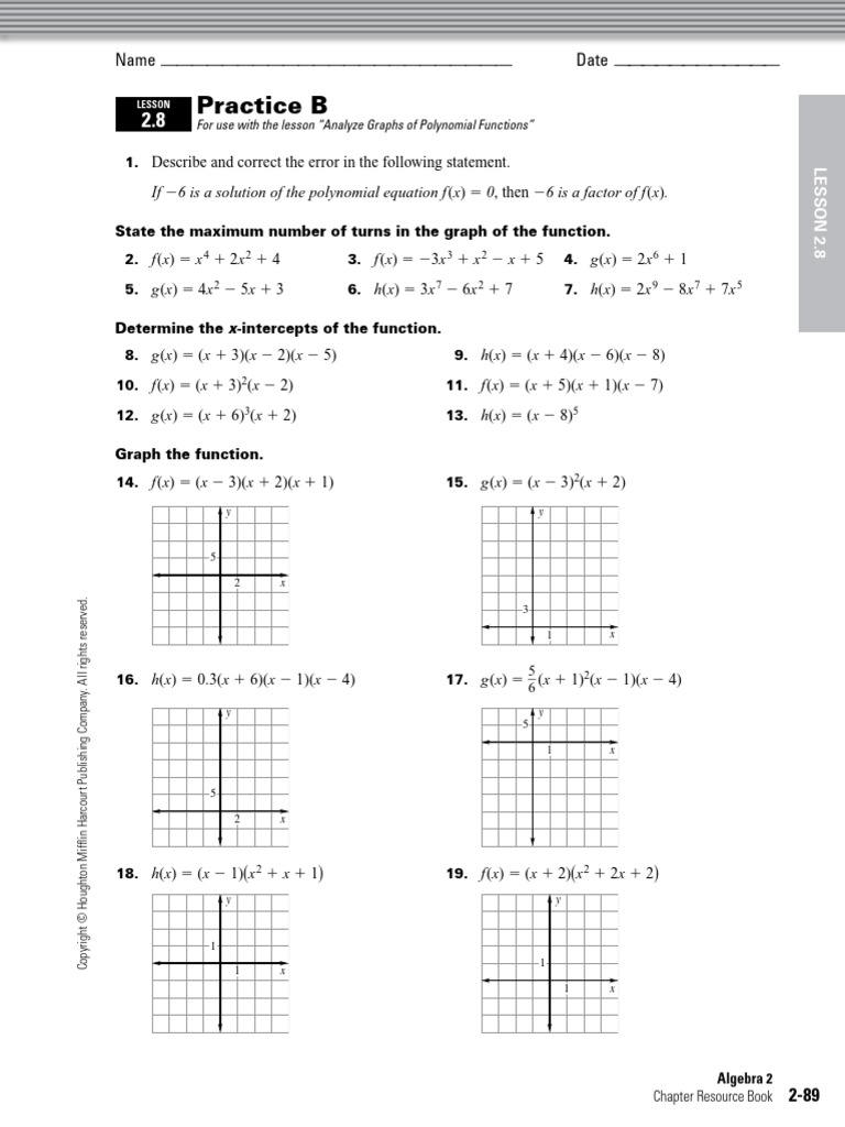 Polynomial Functions Analysis Guide | PDF | Zero Of A Function ...