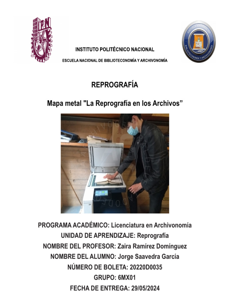 Reprografía en Archivos: Técnicas y Ventajas | PDF | Archivo de ...