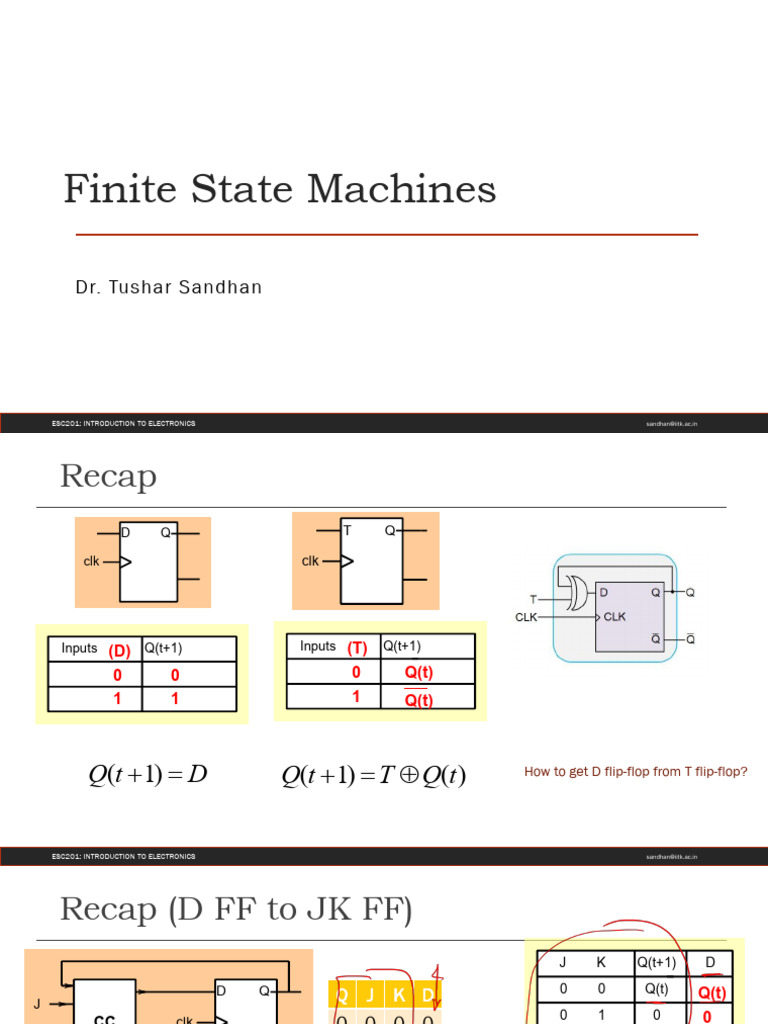Lec 38-FSM | PDF | Logic Gate | Electrical Engineering
