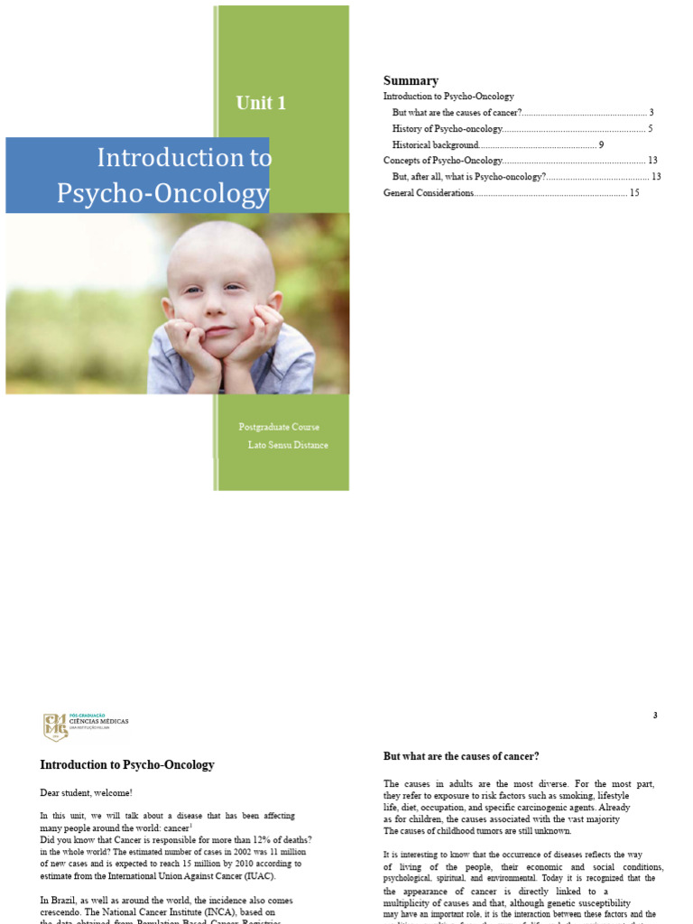 Introduction to Psycho-Oncology Course | PDF | Psychology | Oncology