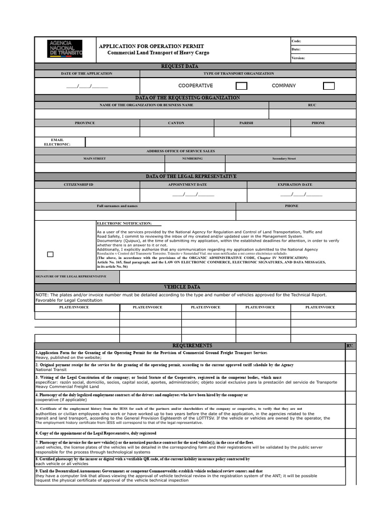 B. Operation Permit Granting | PDF | Vehicle Registration Plate | Insurance