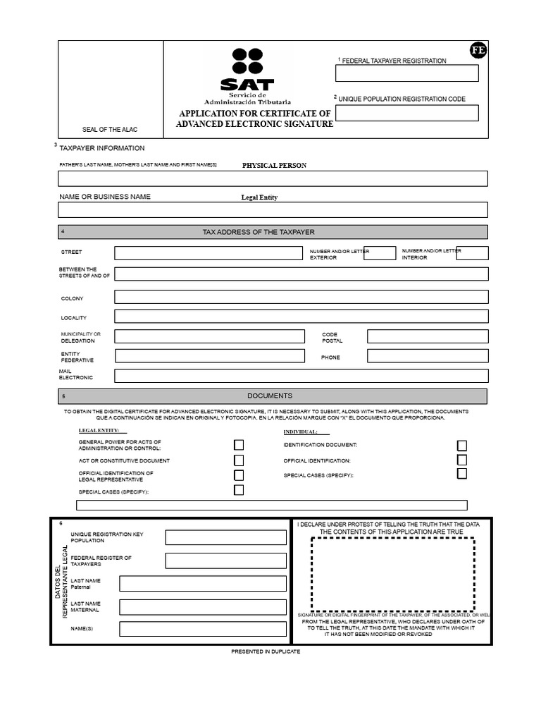 Federal Taxpayer Registration Application | PDF | Identity Document ...