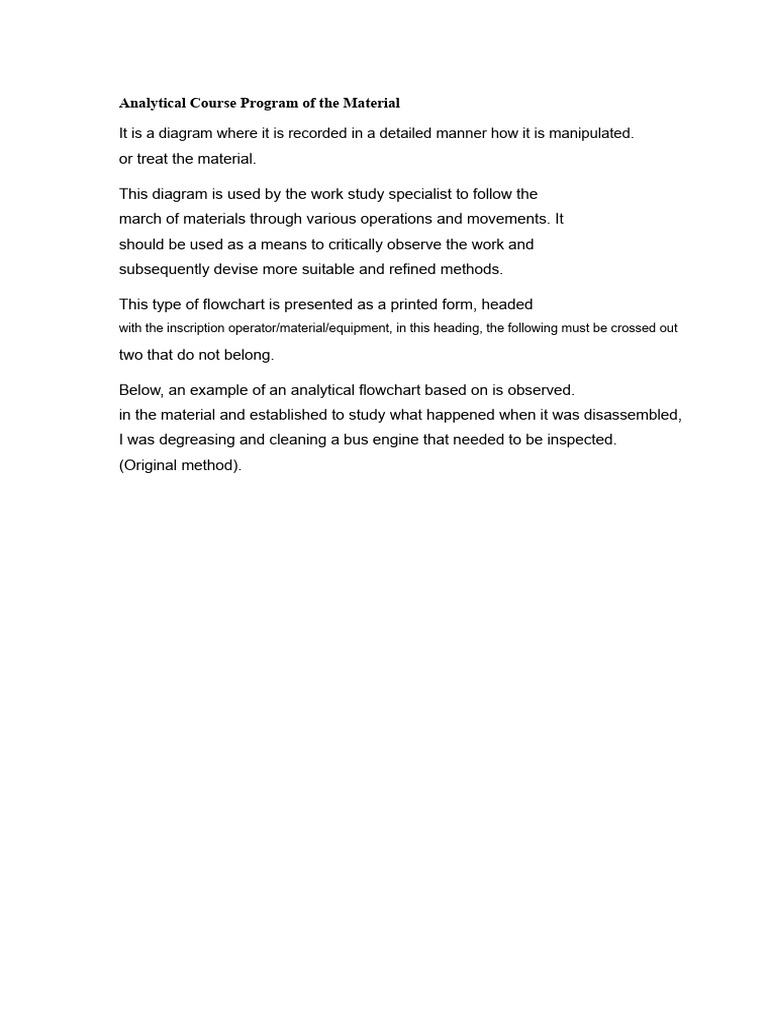 Analytical Flowchart for Material Handling | PDF