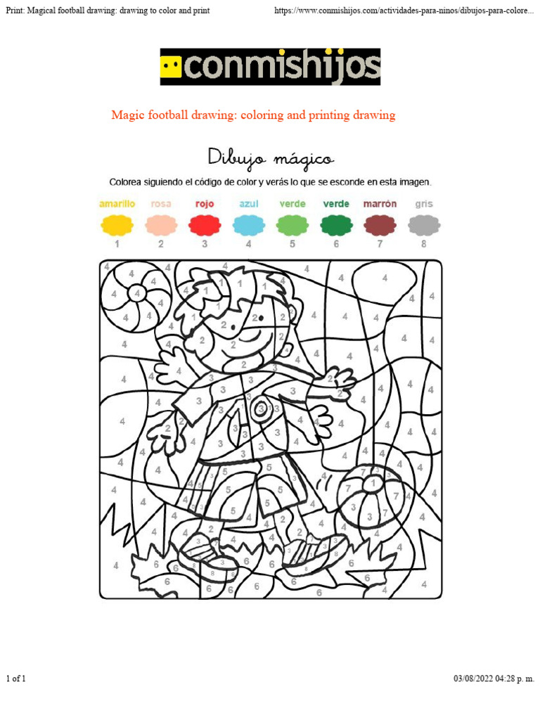 Print Magical Football Drawing Coloring Page | PDF