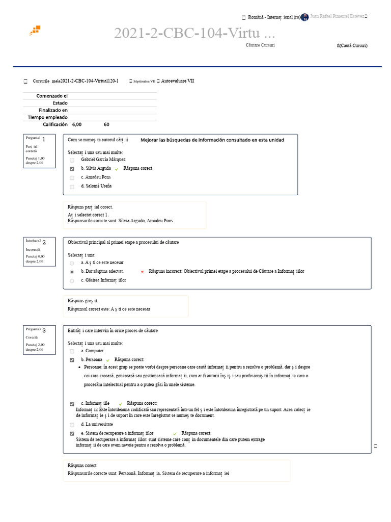 Autoevaluare VII | PDF