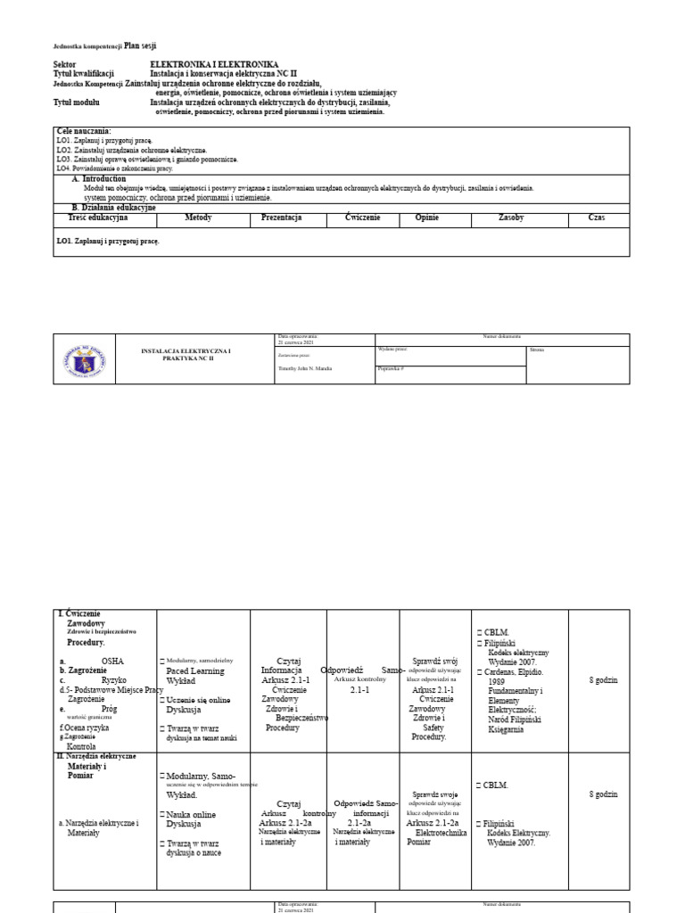 EIM TM! Plan Sesji | PDF