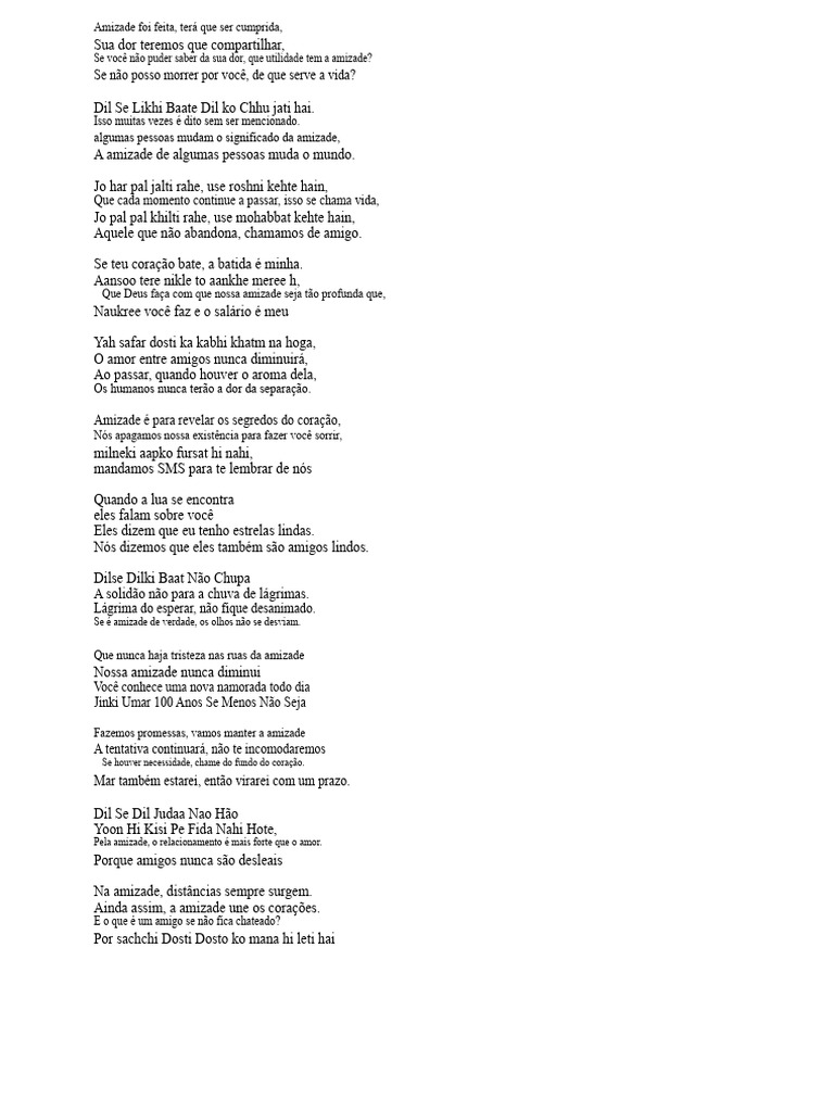 A Profundidade da Amizade Verdadeira | PDF | Amor | Amizade
