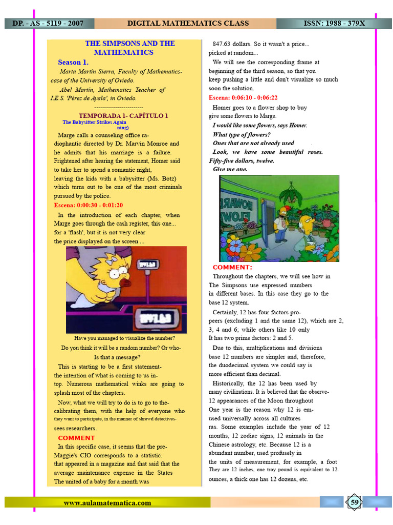 The Simpsons and Mathematics | PDF