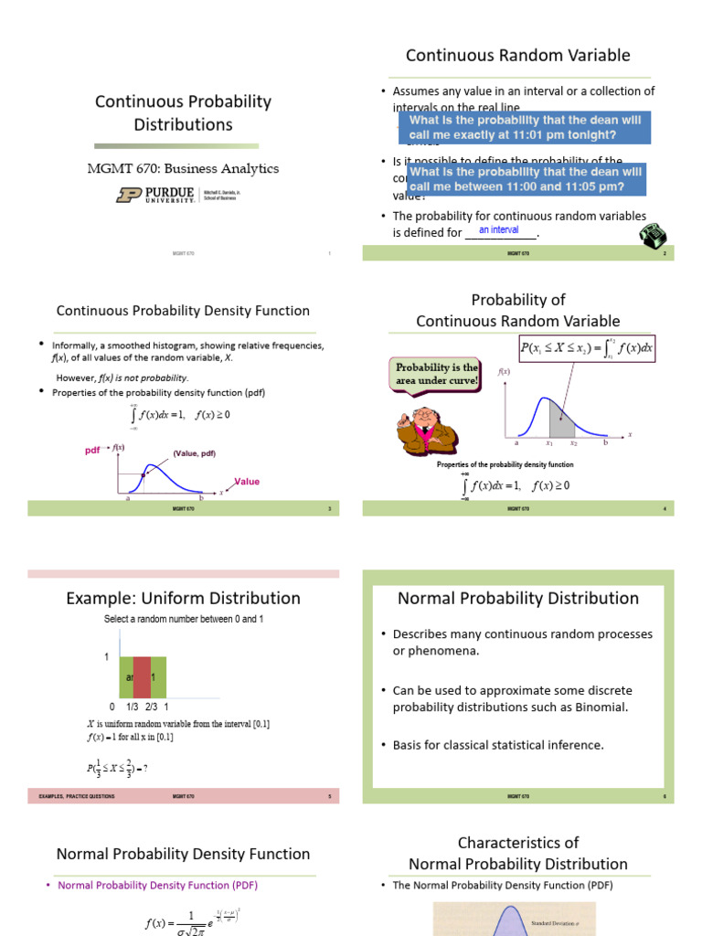 Understanding Continuous Probability Distributions | PDF | Probability ...