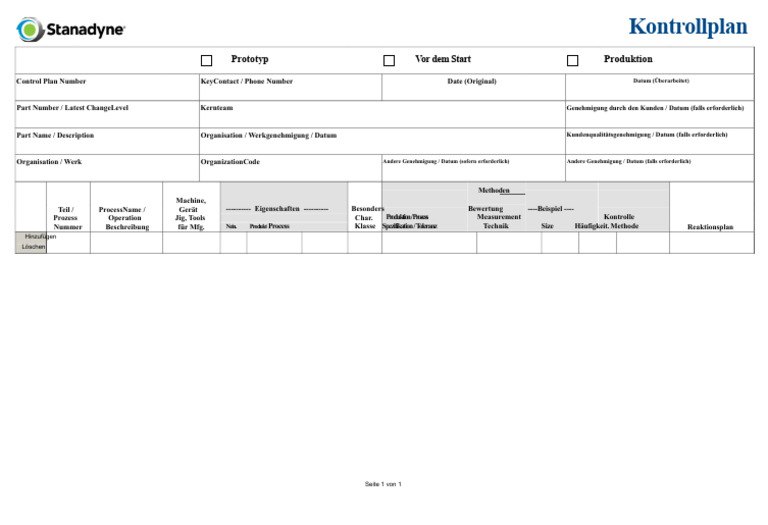 Prototyp-Kontrollplan-Arbeitsblatt-1 | PDF