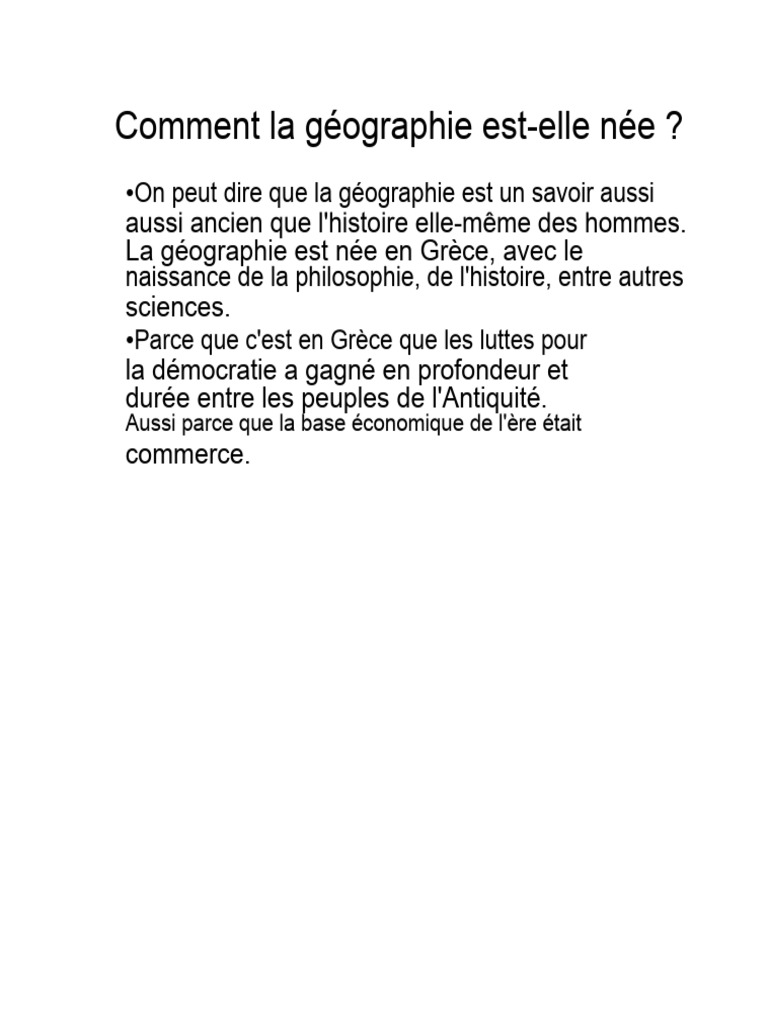 Origines et importance de la géographie | PDF | Géographie | Paysage
