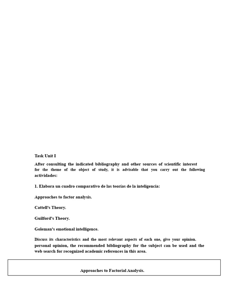 Comparative Analysis of Intelligence Theories | PDF | Intelligence ...