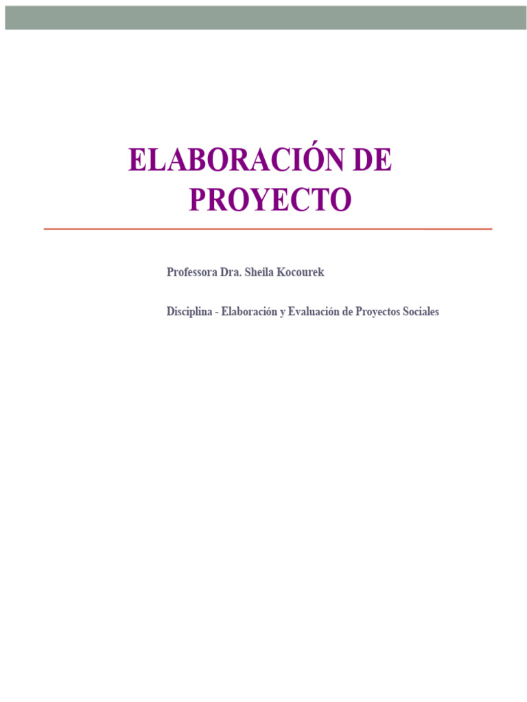 Presentación de Las Etapas Del Proyecto Social | PDF | Presupuesto