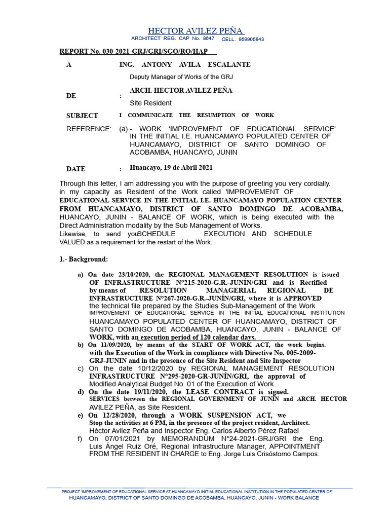 Resumption of Educational Service Project | PDF | Electrical Wiring ...