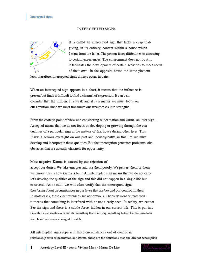 INTERCEPTED SIGNS | PDF | Curiosity | Karma