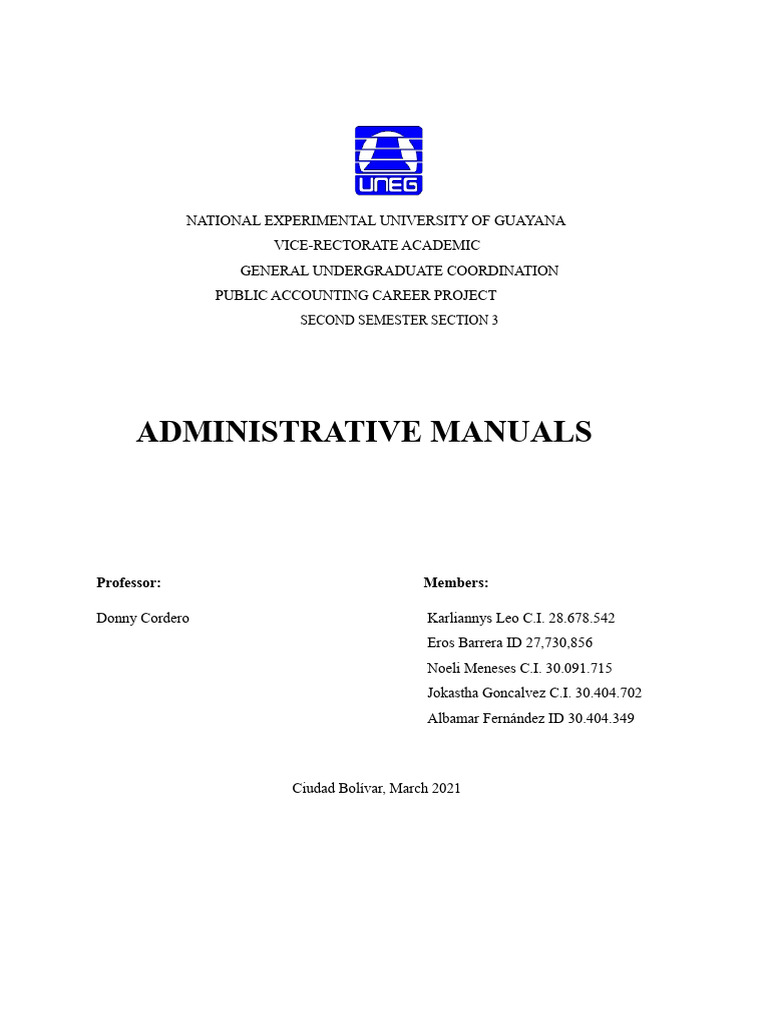Administrative Manuals Overview Guide | PDF | Policy | Information