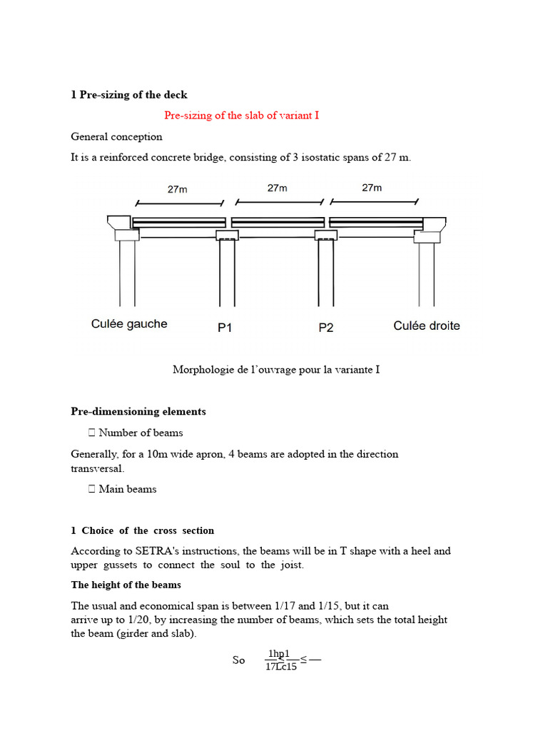 Pre-sizing Guidelines for Concrete Bridges | PDF | Beam (Structure ...