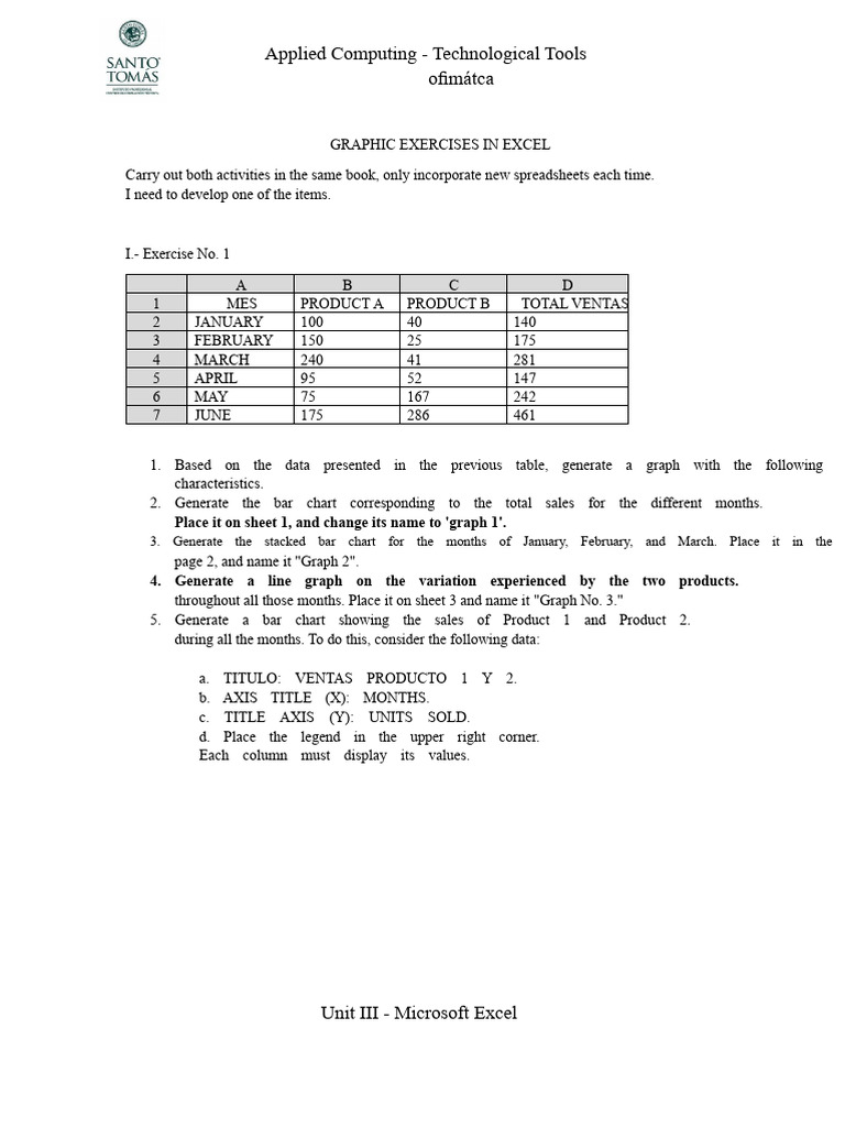 Graphic Exercises in Excel | PDF | Chart | Microsoft Excel