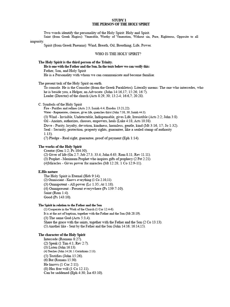 Understanding the Holy Spirit's Role | PDF | Jesus | Acts Of The Apostles