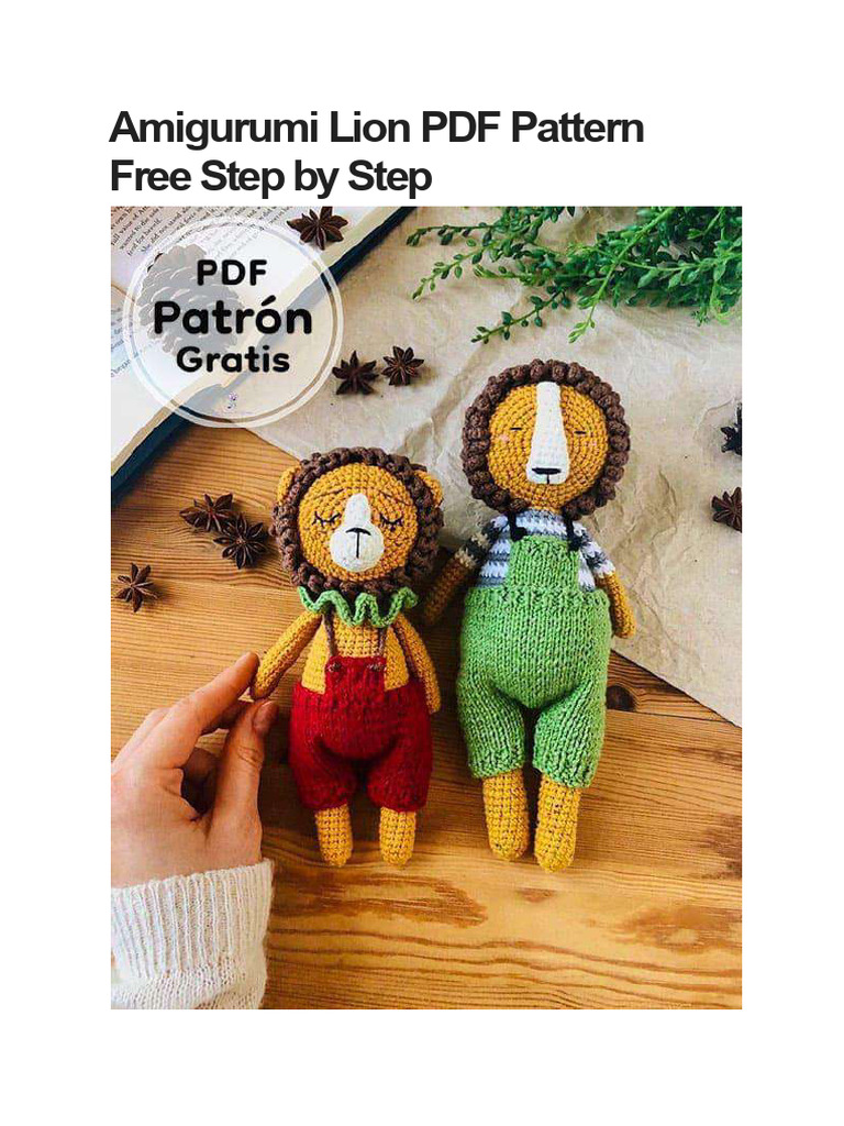 Free Amigurumi Lion Crochet Pattern | PDF | Knitting | Amigurumi