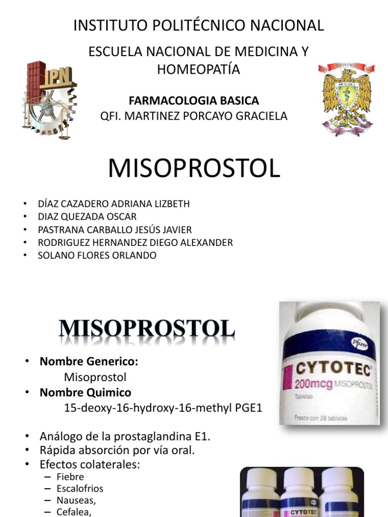 Pastillas Misoprostol Genericas