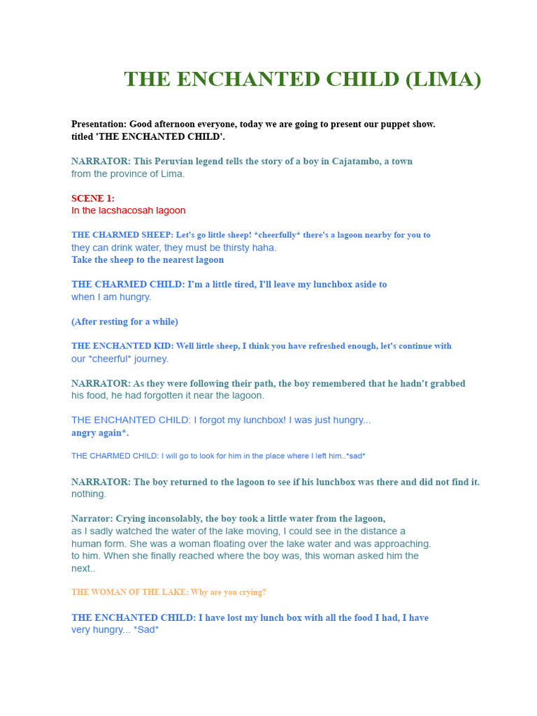The Enchanted Child (Lima) | PDF
