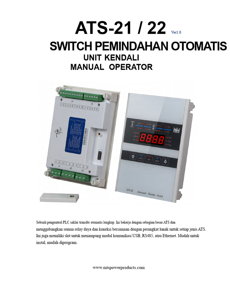 Panduan Pengendali ATS-22 Otomatis | PDF