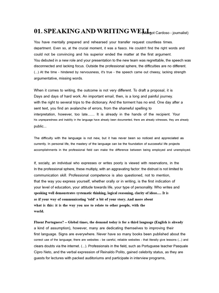 Speak and Write Well. | PDF | Vocabulary | Communication